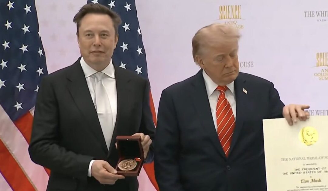 WATCH: Trump Awards Elon Musk the National Medal of Science, Calls Him a “Modern Day Thomas Edison”