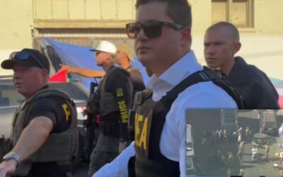 WATCH: Feds Storm Skid Row with a 100-Vehicle Convoy to Take Down Drug Network Operating in Tents and Storefronts
