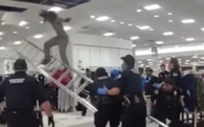 MUST WATCH: Cops Yank Ladder Out from Under Ceiling-Crawling Suspect After Hour-Long Standoff at Washington Macy’s