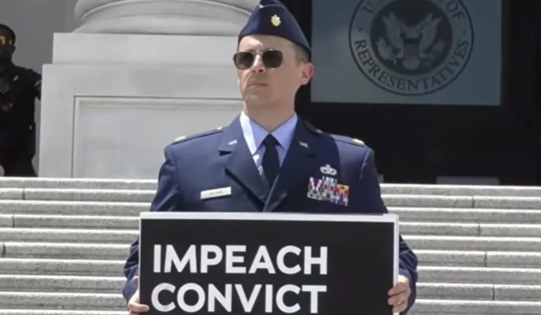 Air Force Major Who Demanded President Trump’s Impeachment While in Uniform Now Held in Solitary Confinement 24 Hours a Day — Faces Military Court-Martial
