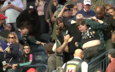 WATCH: “He’s Gotta Go on a Diet, He’s a Fat Guy, Wow!” – Trump Trolls Several Protesters, One Obese Lunatic PUMMELED by Supporters Before Police Haul He/She Out!